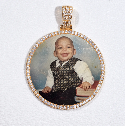 MEDIUM 3D CIRCLE CUSTOM PICTURE PENDANT