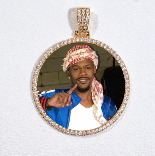 MEDIUM 3D CIRCLE CUSTOM PICTURE PENDANT