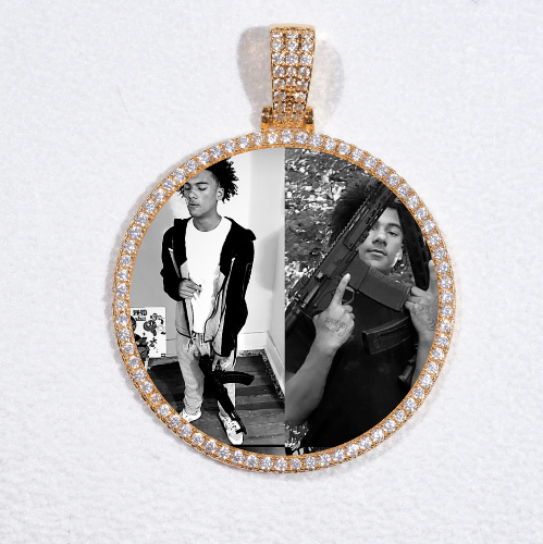MEDIUM 3D CIRCLE CUSTOM PICTURE PENDANT