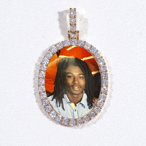 3D Oval Custom Picture Pendant