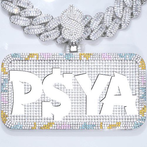 CUSTOM LETTER NECKLACE 3D COLORFUL SQUARE