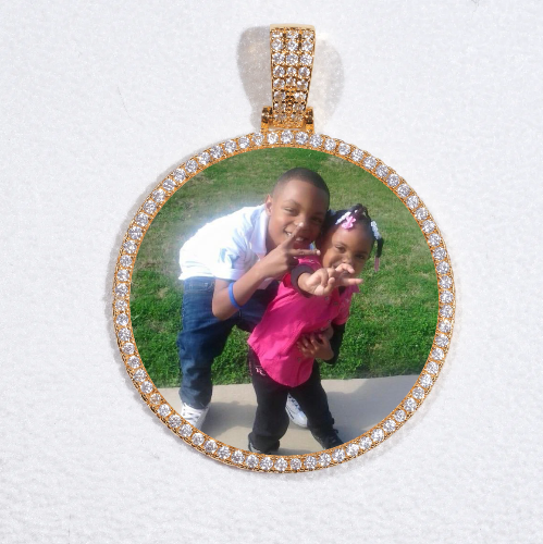 MEDIUM 3D CIRCLE CUSTOM PICTURE PENDANT
