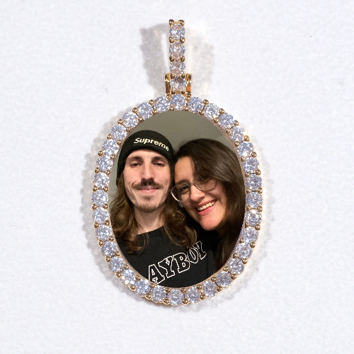 3D Oval Custom Picture Pendant