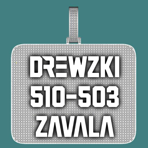 CUSTOM LETTER NECKLACE 3D BIG SQUARE