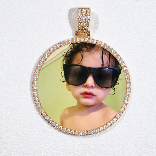 MEDIUM 3D CIRCLE CUSTOM PICTURE PENDANT