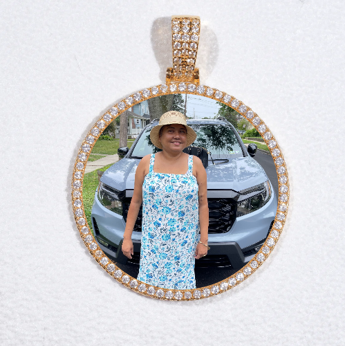 MEDIUM 3D CIRCLE CUSTOM PICTURE PENDANT