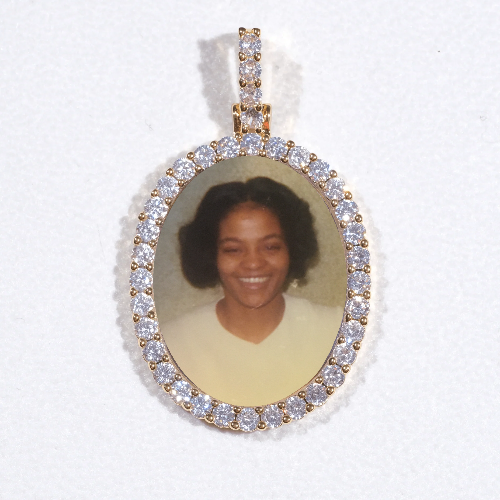 3D Oval Custom Picture Pendant