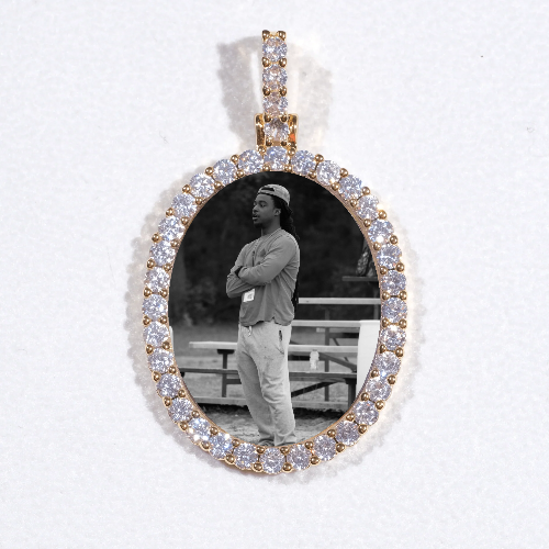 3D Oval Custom Picture Pendant