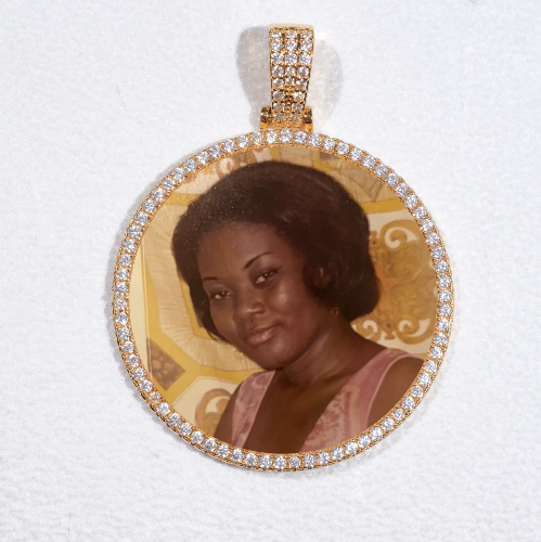 MEDIUM 3D CIRCLE CUSTOM PICTURE PENDANT