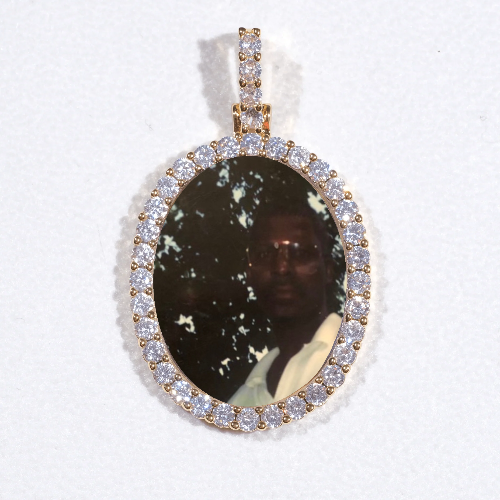 3D Oval Custom Picture Pendant