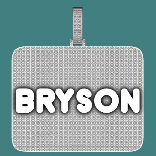 CUSTOM LETTER NECKLACE 3D BIG SQUARE