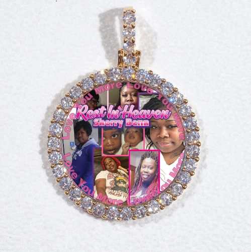 3D CIRCLE CUSTOM PICTURE PENDANT SMALL SIZE