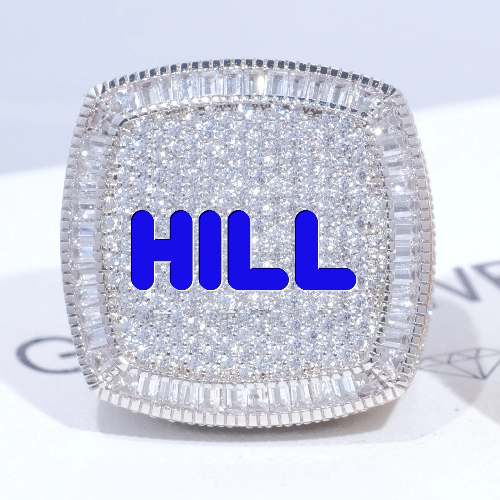 CUSTOM LETTER 3D ICED RING