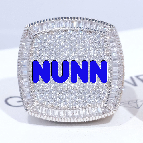 CUSTOM LETTER 3D ICED RING