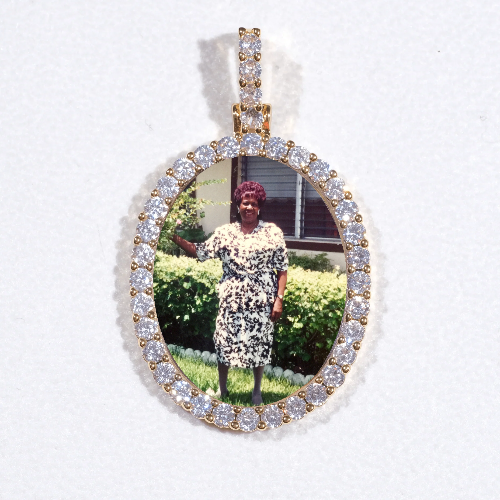 3D Oval Custom Picture Pendant