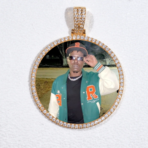 MEDIUM 3D CIRCLE CUSTOM PICTURE PENDANT