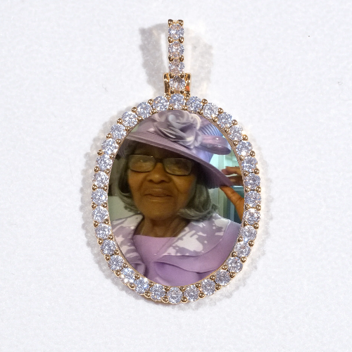 3D Oval Custom Picture Pendant
