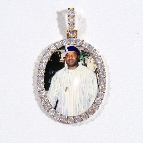 3D Oval Custom Picture Pendant