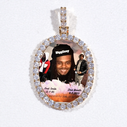 3D Oval Custom Picture Pendant
