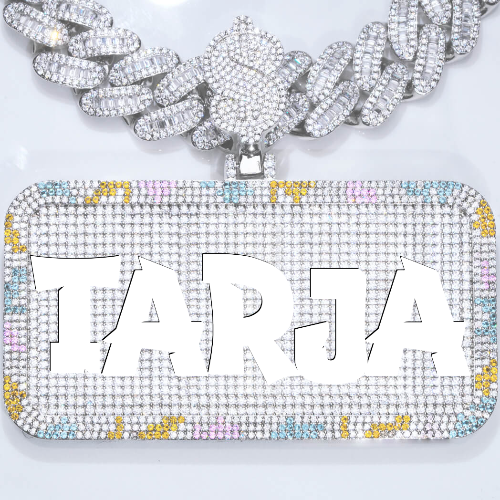 CUSTOM LETTER NECKLACE 3D COLORFUL SQUARE