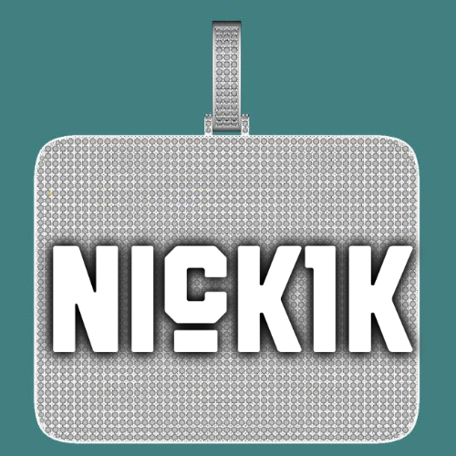 CUSTOM LETTER NECKLACE 3D BIG SQUARE