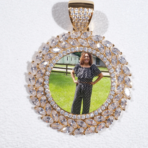 Large 3D Wheat Ear Custom Picture Pendant