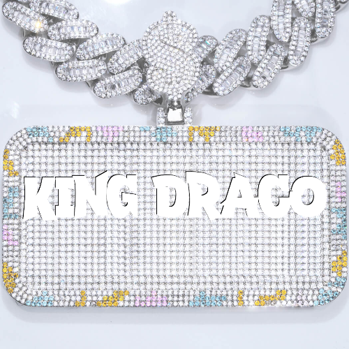 CUSTOM LETTER NECKLACE 3D COLORFUL SQUARE