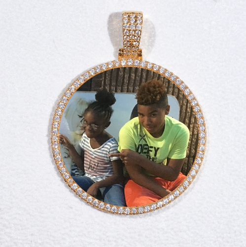 MEDIUM 3D CIRCLE CUSTOM PICTURE PENDANT