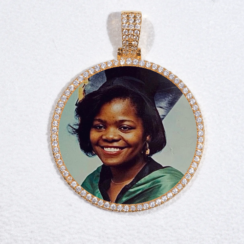 MEDIUM 3D CIRCLE CUSTOM PICTURE PENDANT