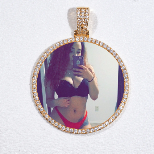 MEDIUM 3D CIRCLE CUSTOM PICTURE PENDANT