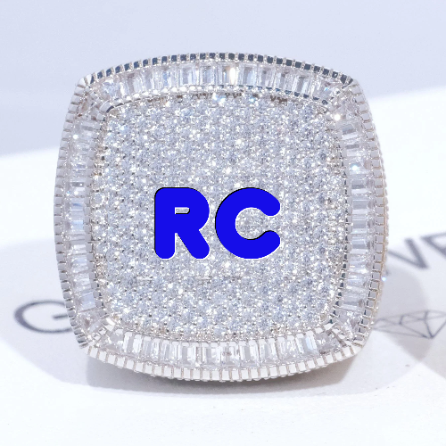 CUSTOM LETTER 3D ICED RING