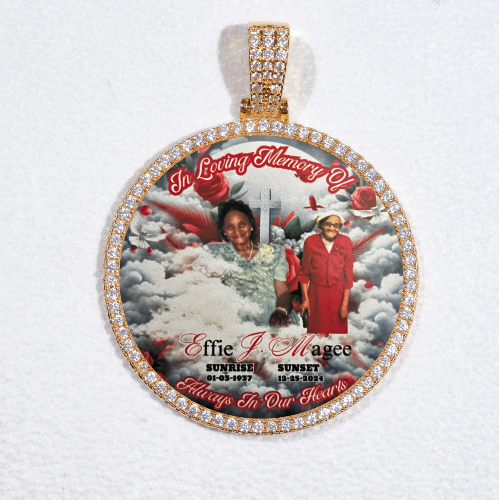 MEDIUM 3D CIRCLE CUSTOM PICTURE PENDANT