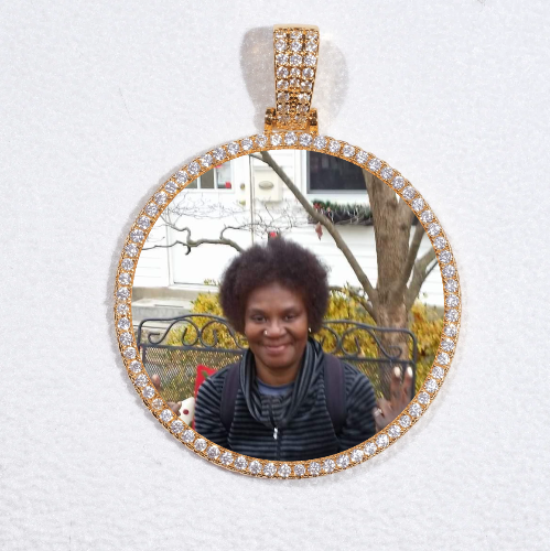 MEDIUM 3D CIRCLE CUSTOM PICTURE PENDANT