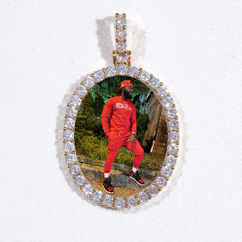 3D Oval Custom Picture Pendant