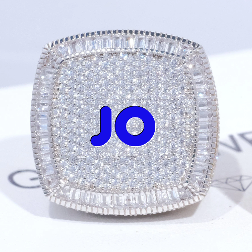 CUSTOM LETTER 3D ICED RING