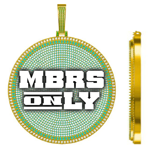 CUSTOM LETTER NECKLACE 3D BIG DISC