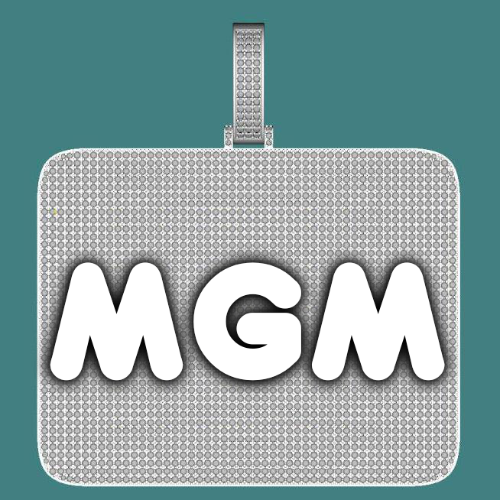 CUSTOM LETTER NECKLACE 3D BIG SQUARE