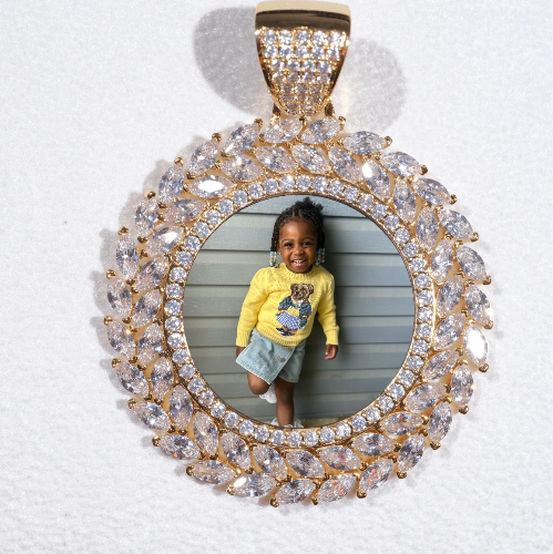 Large 3D Wheat Ear Custom Picture Pendant