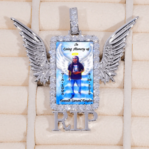 RIP WING 3D CUSTOM PICTURE PENDANT