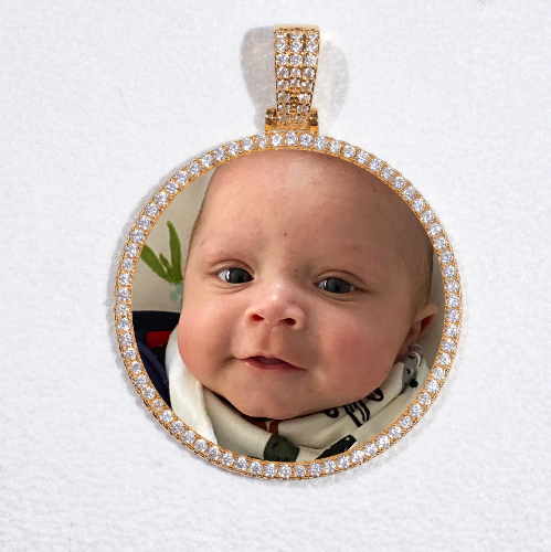 MEDIUM 3D CIRCLE CUSTOM PICTURE PENDANT