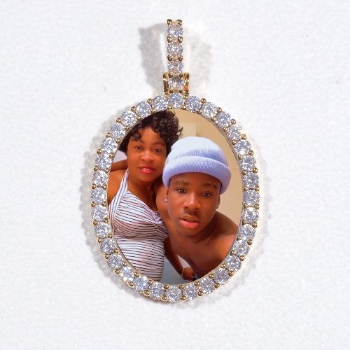 3D Oval Custom Picture Pendant