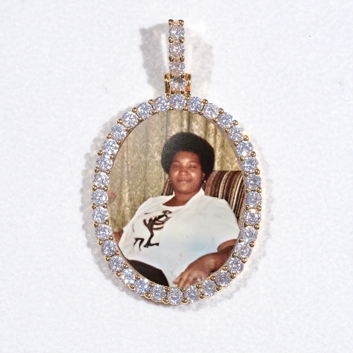 3D Oval Custom Picture Pendant