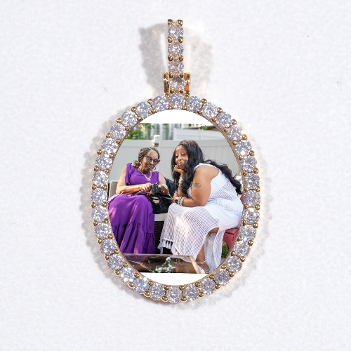 3D Oval Custom Picture Pendant