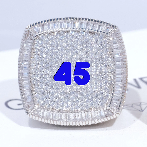 CUSTOM LETTER 3D ICED RING
