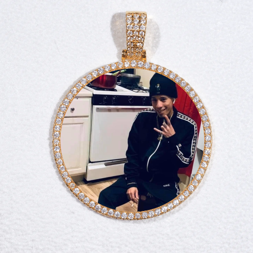 MEDIUM 3D CIRCLE CUSTOM PICTURE PENDANT
