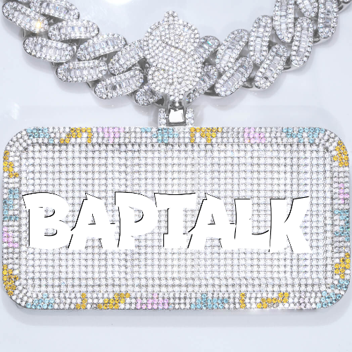 CUSTOM LETTER NECKLACE 3D COLORFUL SQUARE