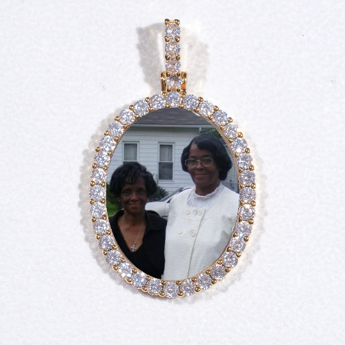 3D Oval Custom Picture Pendant