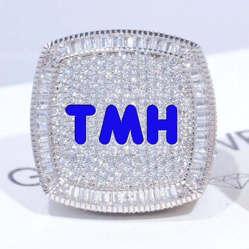 CUSTOM LETTER 3D ICED RING
