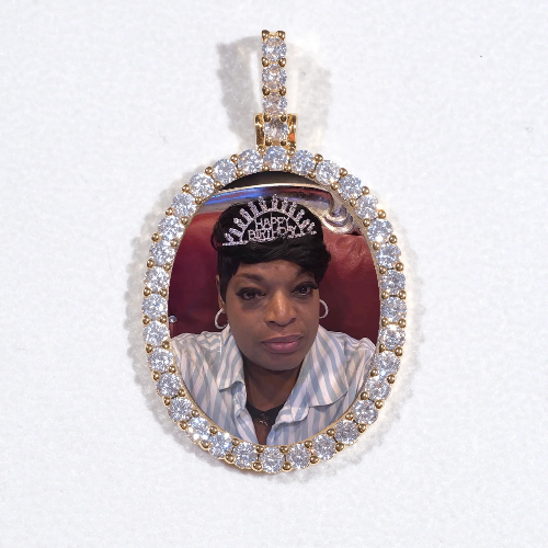 3D Oval Custom Picture Pendant