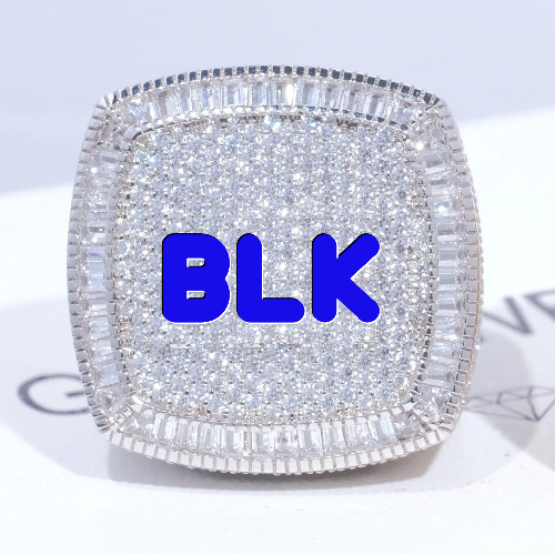 CUSTOM LETTER 3D ICED RING